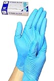 明成 ハイブリッドグローブ ニトリル + PVC手袋 Lサイズ 100枚入 パウダーフリー ブルー