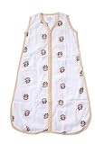 aden + anais 100% Cotton Muslin Sleeping Bag, Safari Friends, Monkey, Large by aden + anais [並行輸入品]