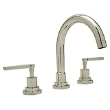 Rohl A2228LMSTN-2 Lombardia C-Spout Widespread Bathroom Sink Faucet with Lever Handles, Satin Nickel
