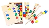 Montessori Bead Sequencing Setブロックおもちゃクラシックトイ