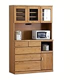 食器棚 レンジ台 完成品 幅120cm 木製 北欧風 ナチュラル 国産品 日本製