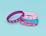 Glitzy Girl Rubber Bracelets ( 4ct )