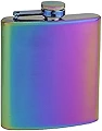 Top Shelf Flasks Rainbow Colored Hip Flask, 6 oz by Top Shelf Flasks