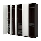【IKEA/イケア】PAX ワードローブ, ブラックブラウン, ヴィンテルブロ ホワイト