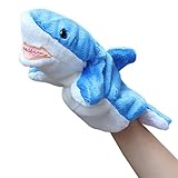 Remeehi ハンドパペットさめ　ふか　パペット　動物 手 人形 アニマル ハンド パペット幼児 情操 教育 親子 おもちゃ 知育 人形劇 小道具　物語　ブルー