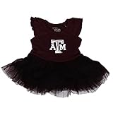 Texas A & M Aggies公式NCAA short-sleevedフルフリルスカートプリンセスドレス18 M by Glitterギア