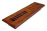 Decor Grates WLC212-N 2-Inch by 12-Inch Wood Louvered Floor Register, Natural Cherry [並行輸入品]