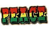 ワッペン アイロン PEACE ピース レゲエ 刺しゅう アップリケ パッチ