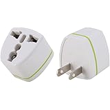 コンセント変換アダプター 全世界対応マルチ変換プラグA型(海外電化製品を日本で利用) A,BF, C, B3, O,B, 旅行用電源変換プラグ 電源形状変換プラグ 世界の家電を日本で使える, 世界のコンセントを日本仕様に変換 (1個)