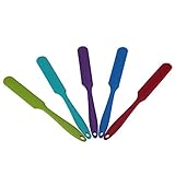 統合鉄芯シリコーンスパチュラ　クリームスクレーパー　プラスチック製ハンドル　グリーン　シリコーン製ヘッド