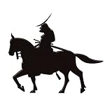 戦国武将 蒔絵シール 「伊達政宗 黒」シルエット