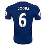 2016 2017新しいComing Season Manchester United FC 6ポール・ポグバAwayブルーFootball Soccer Jersey M ブルー