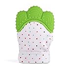 JiLiMiYY 赤ちゃん 歯固め 用指しゃぶり防止手袋 食品級シリコン ベビー用手袋 赤ちゃんの歯痛みを和らげます 3～12ヶ月対象 10*6.5cm