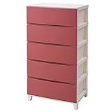 サンカ ルームス(ROOM'S) 5段 ワイド チェスト(幅54 奥行42) サンドピンク 前面マット仕上げ RSD-S545(SP)