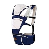 多機能 抱っこひも ポリエステル 抱っこ紐 新生児 赤ちゃん ベビーキャリア 3 WAY ５通り おんぶ紐 ブルー [並行輸入品]