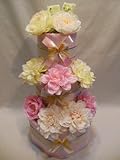 豪華！3段フラワーおむつケーキ