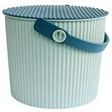 omnioutil オムニウッティ フタ付きバケツ Sサイズ 8L ナチュラル ニュートラル ブルー