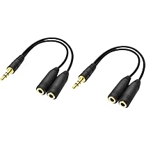 Amazon | 3.5mm AUXケーブル2分配 イヤホン分岐ケーブル イヤホン