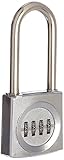 Sesamee k2620pc 4ダイヤルフロント直面リセット可能組み合わせ南京錠 1 Pack K2621PC-PK1 1