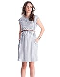 Seraphine セラフィン Presley コットンナーシングマタニティワンピース サイズUK8 ブルーストライプ 授乳対応