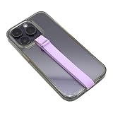 A-CRAFT スマホ バンド 伸縮 シリコン ワイヤレス充電対応 スマホ落下防止バンド ベルト (パープル)