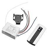 ILS - AC 110V/220V 1 Way ON/OFF Lamp Light Digital Switch Dual Button Wireless Remote Control Switch