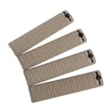 NECARL KACタイプ レールカバー 20mmレイルパネル レプリカ 4枚セット レールパネル 樹脂製 モデルガンパーツ (タン)