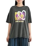 [ビス] Tシャツ 90’SヴィンテージライクツアーTシャツ レディース チャコール (06)