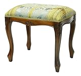 【イタリア製クラシック家具】猫脚スツール/グリーン系 幅46X奥行37X高さ43cm 2-RECVER