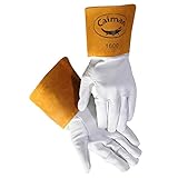 Caiman カイマン レザー耐熱グローブ（手袋） ホワイトゴートスキン（ヤギ革） ロングカフ (XL)