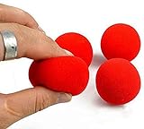 HEE マジック ソフト スポンジ ボール クローズ アップ マジック ステージ トリック小道具 50個入り (レッド4.5cm)