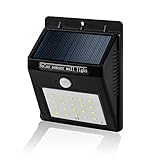 MIYOLE センサーライト 屋外ウォールライト ソーラーライト 屋外照明 防犯ライト 20LED 高輝度 人感センサー搭載 アウトドアライト 玄関 自動点灯 省エネ 防水機能付き