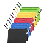 SPEEDWOX ジッパー式ファイル袋 B6ポーチ 10枚入り ファイルバッグ 5色 ファスナーフォルダー 旅行収納袋 防水 撥水 オフィス