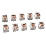 P Prettyia 5ピン　リレー　10個　車　24V 80A　透明なケース　SPDTリレー　高品質　プラスチックと金属