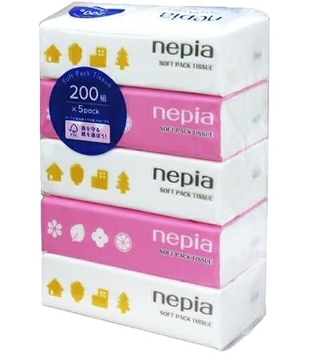 Amazon.co.jp: ネピア ネピネピ ティシュ 300枚(150組)×5箱【ボックス