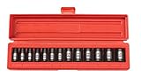 TEKTON 47916 3/8-Inch Drive Shallow Impact Socket Set, 7-19mm, Metric, Cr-V, 12-Point, 13 Sockets [並