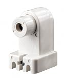 Leviton 466 Slimline Base, Single Pin, Fluorescent Lampholder, Pedestal, Slide-On, Plunger, White [並