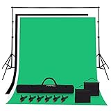 【在庫一掃】FOSITAN グリーンバック 写真撮影用 背景布 180x280cm（白、黒、緑） 背景スタンド 200x300cm ZOOM