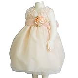 (アリサナ) arisanaフェアリーフラワーチュールドレス/ブローチ付き ベビー 95cm(24) ピーチ