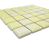 モザイクタイルシート パール 20mmタイル 15cm角シート [ イエロー ]