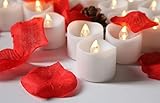 AdvocatorちらつきバッテリーPoweredティーライトキャンドルとタイマー、6 hrsて、18時間オフ、Electric Flameless LED Candles for Votiveキャン