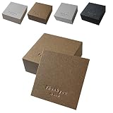 BAY LETTERPRESS サンキューカード 兼 アクセサリー台紙 50枚 クラフト 活版印刷 57×57mm