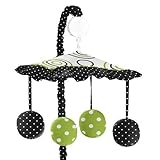 Spirodot Lime and Black Musical Baby Crib Mobile by Sweet Jojo Designs by Sweet Jojo Designs [並行輸入品]