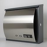 郵便ポスト 郵便受け おしゃれ大型メールボックス 壁掛け鍵付マグネット付シルバー色ポストpm362