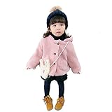Pojour ベビー服 子供服 0-3歳女の子コート 冬 防寒 かわいいジャケット 厚手コート　おしゃれフード付きコート 暖かい 綿 ベビールームウェア 普段着 カジュアル 旅行 記念日 プレゼント