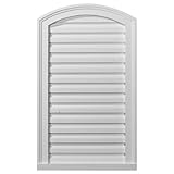 Ekena Millwork GVEY18X30D 18-Inch W x 30-Inch H x 1 1/2-Inch P Eyebrow Gable Vent Louver, Decorative