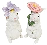 オブジェ・置物 （フラワーラビット×スタンド） XIR1040