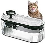 Minthouz 給水器 自動ペット給水器 猫 水飲み器 猫用 循環式のに透明な猫の飲用噴水 5層濾過 浄化水質 2.5L