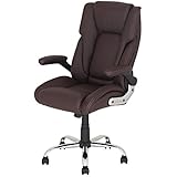 ドウシシャ オフィスチェア ハイバックオフィスチェア デスクチェア パソコンチェア ソフトレザー ボリューム立体座面 20度ロッキング 可動肘つき (ブラウン(ポケットコイル座面))