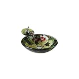 Tophome 洗面ボール　彩色上絵洗面ボウル＆蛇口セット　洗面台　手洗い器　強化ガラス製　排水金具付